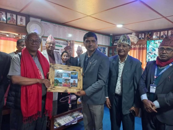  त्रिवि का उपकुलपति र उहाँको टिमद्वारा त्रिदेव बहुमुखी क्याम्पसअवलोकन